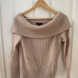 Banana Republic Off-Shoulder Beige Sweater